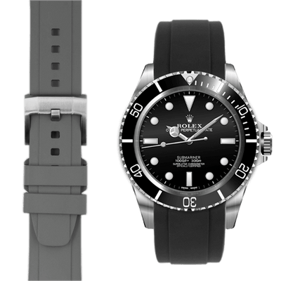 Kautschuk mit Rundanstoß für Rolex Submariner No-Date mit Dornschließe