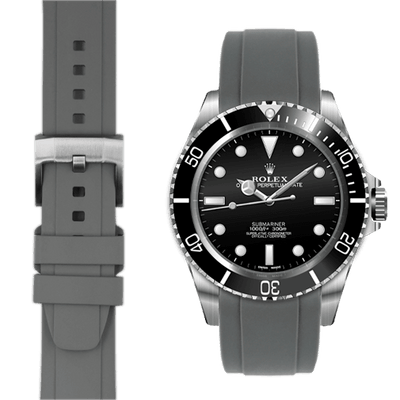 Kautschuk mit Rundanstoß für Rolex Submariner No-Date mit Dornschließe