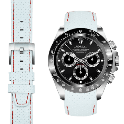 Rolex Daytona white leather watch strap