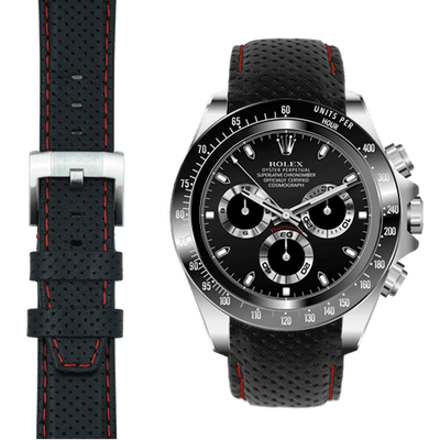 Rolex Daytona black leather watch strap