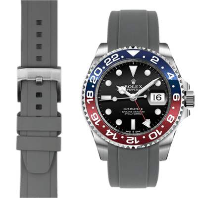 Rolex GMT Grey Rubber watch strap