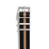 Everest Black, Gray, and Orange Einzel pass Nylon Uhrenarmband