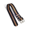 Everest Black, Gray, and Orange Einzel pass Nylon Uhrenarmband