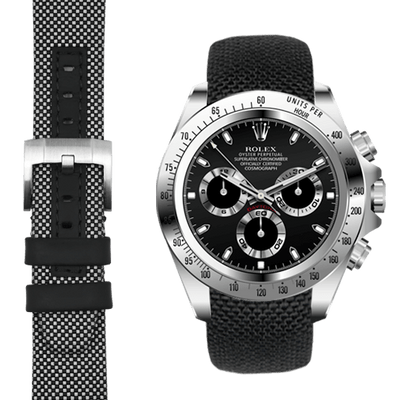 Nylonarmband mit Rundanstoß für Rolex Daytona mit Dornschließe