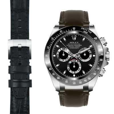 Rolex Daytona steel end link leather watch straps