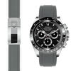 Rolex Daytona grey rubber deployant watch band