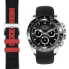 Daytona black with red nylon watch strap