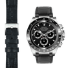 Rolex Daytona steel end link black alligator leather watch strap