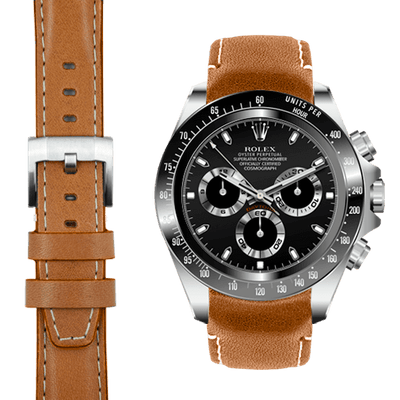 Rolex Daytona tan leather watch band