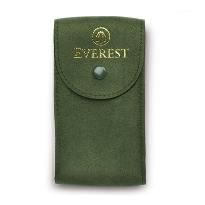 green suede watch travel pouch