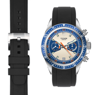Tudor Heritage chronograph kautschukarmband