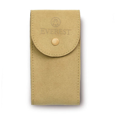 tan suede watch travel pouch