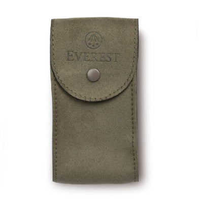 taupe suede watch travel pouch